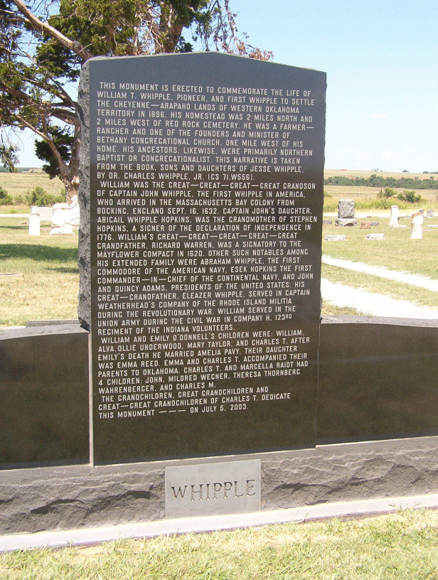 William T. Whipple Memorial (back)